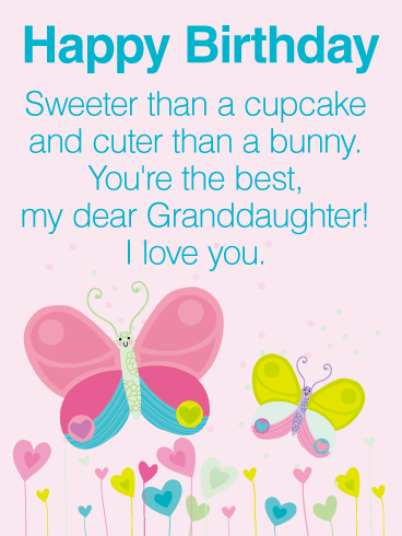 Happy Birthday cards For Granddaughters
